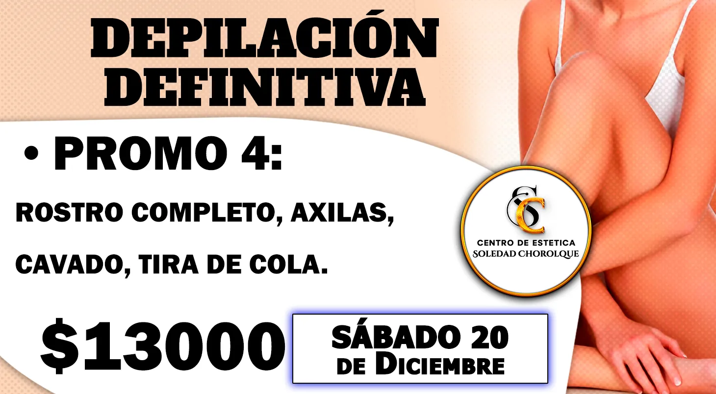 Depilación Definitiva Promo 4 Palpalá