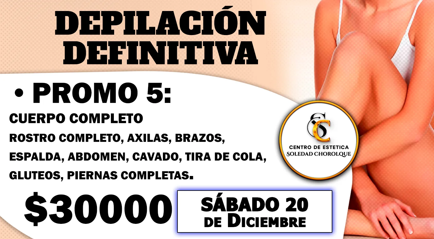 Depilación Definitiva Promo 5 Palpalá