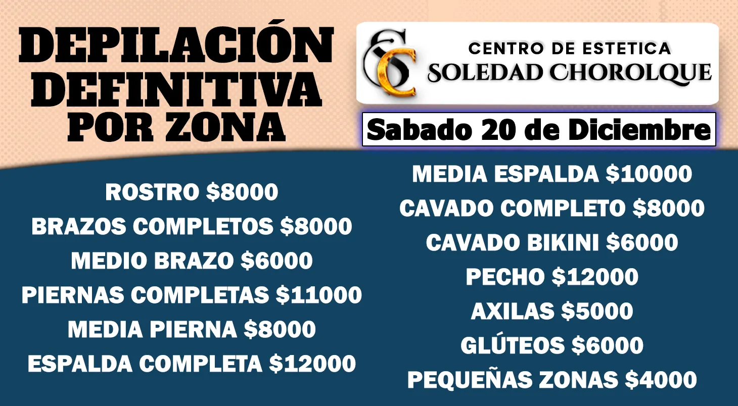 Depilación Definitiva Por Zona Palpalá 