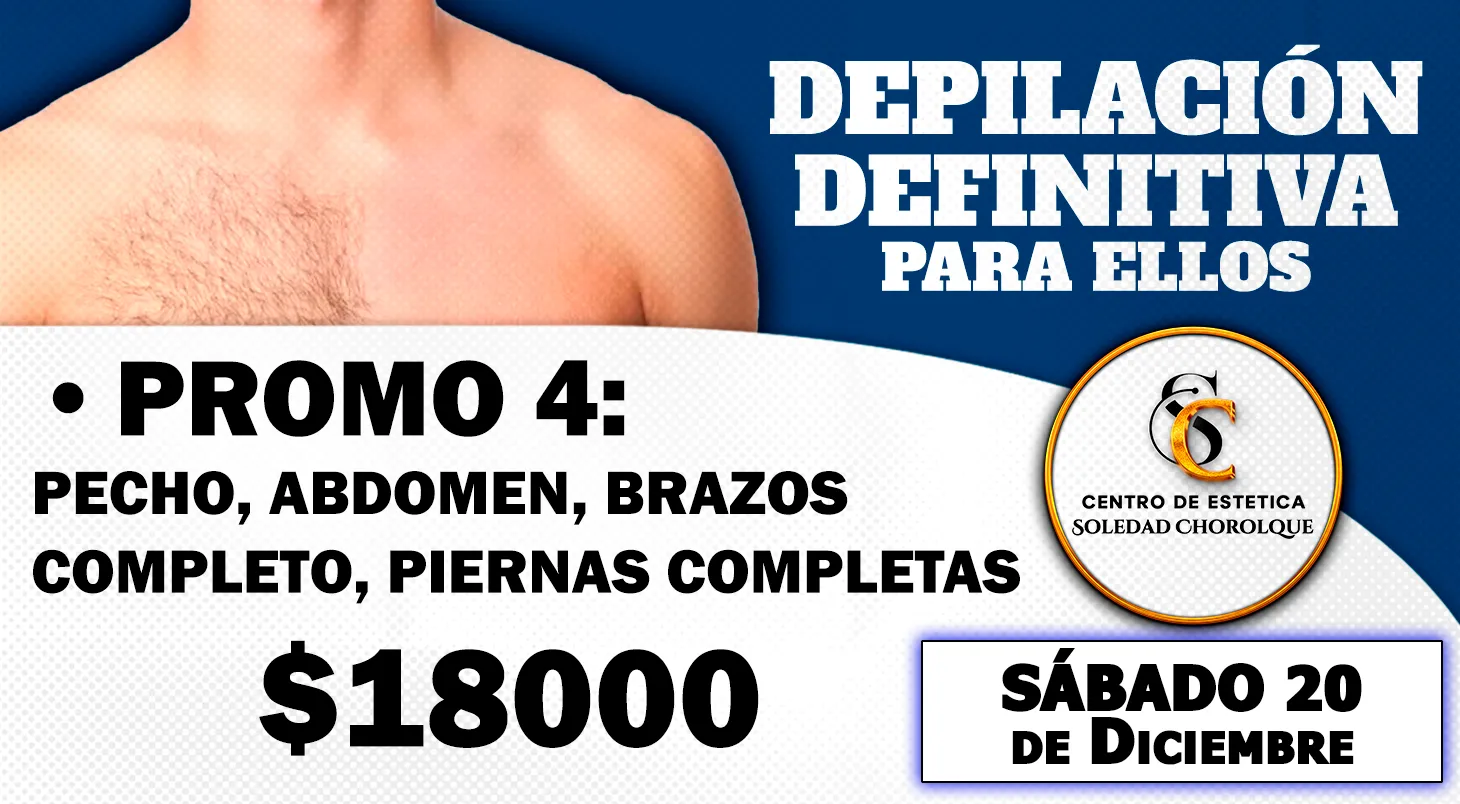 Depilación Definitiva Para Ellos Promo 4 Palpalá 